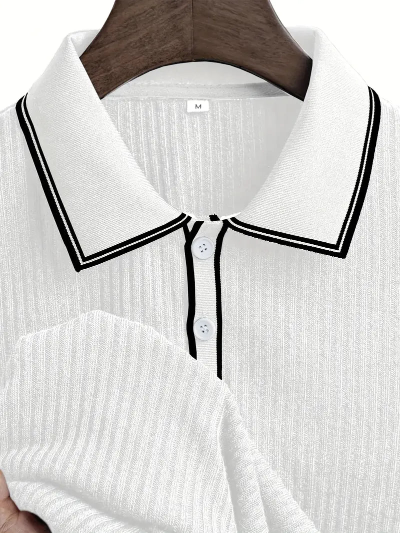 Men's short sleeve resort polo shirt