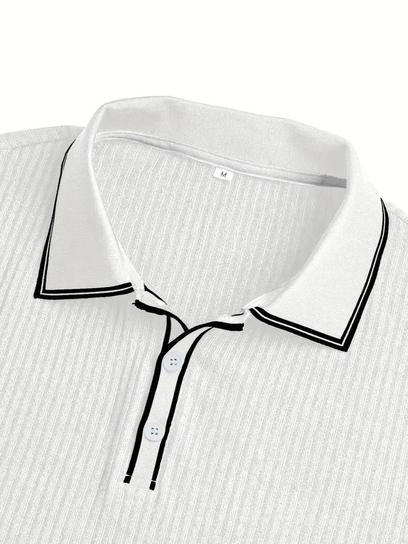 Men's short sleeve resort polo shirt
