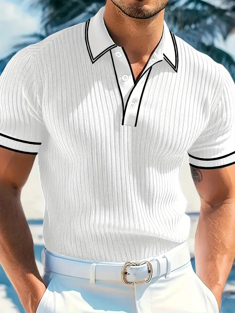 Men's short sleeve resort polo shirt