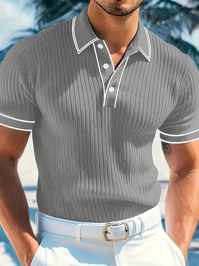 Men's short sleeve resort polo shirt