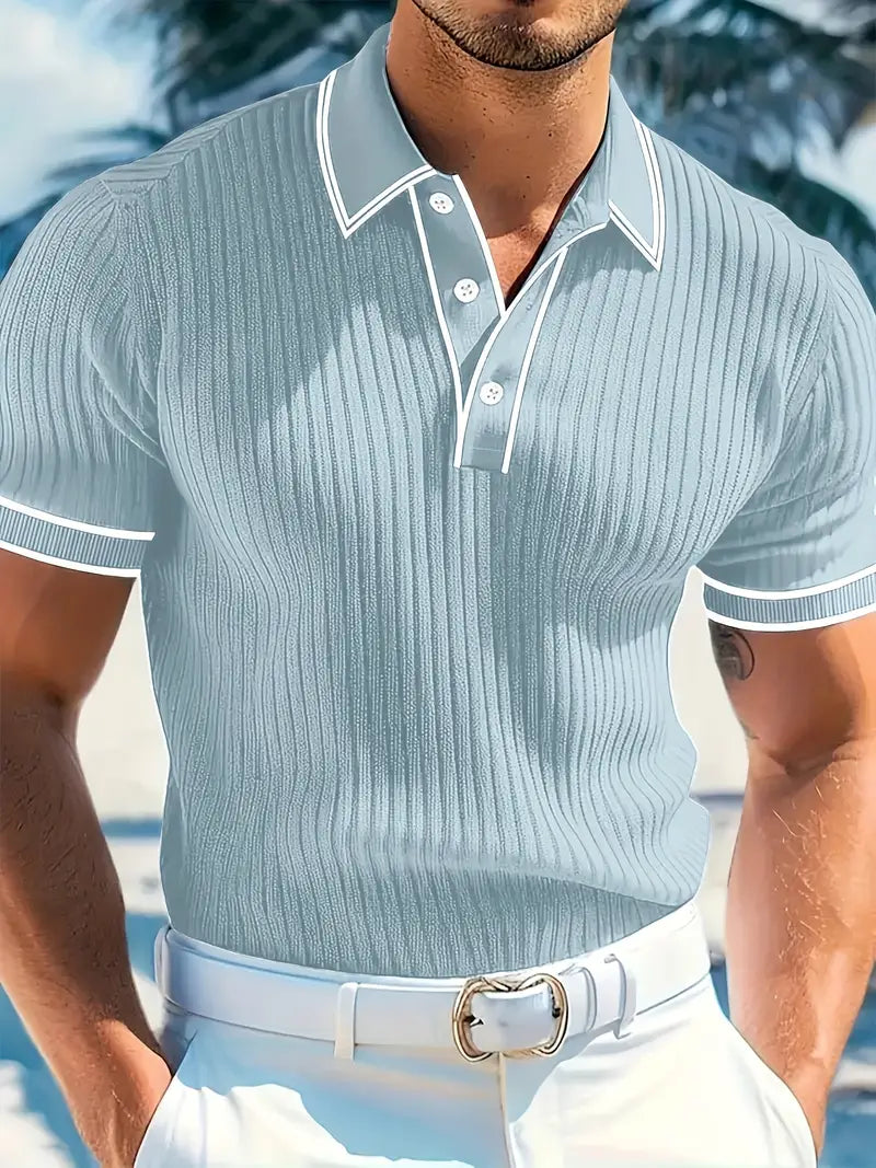 Men's short sleeve resort polo shirt
