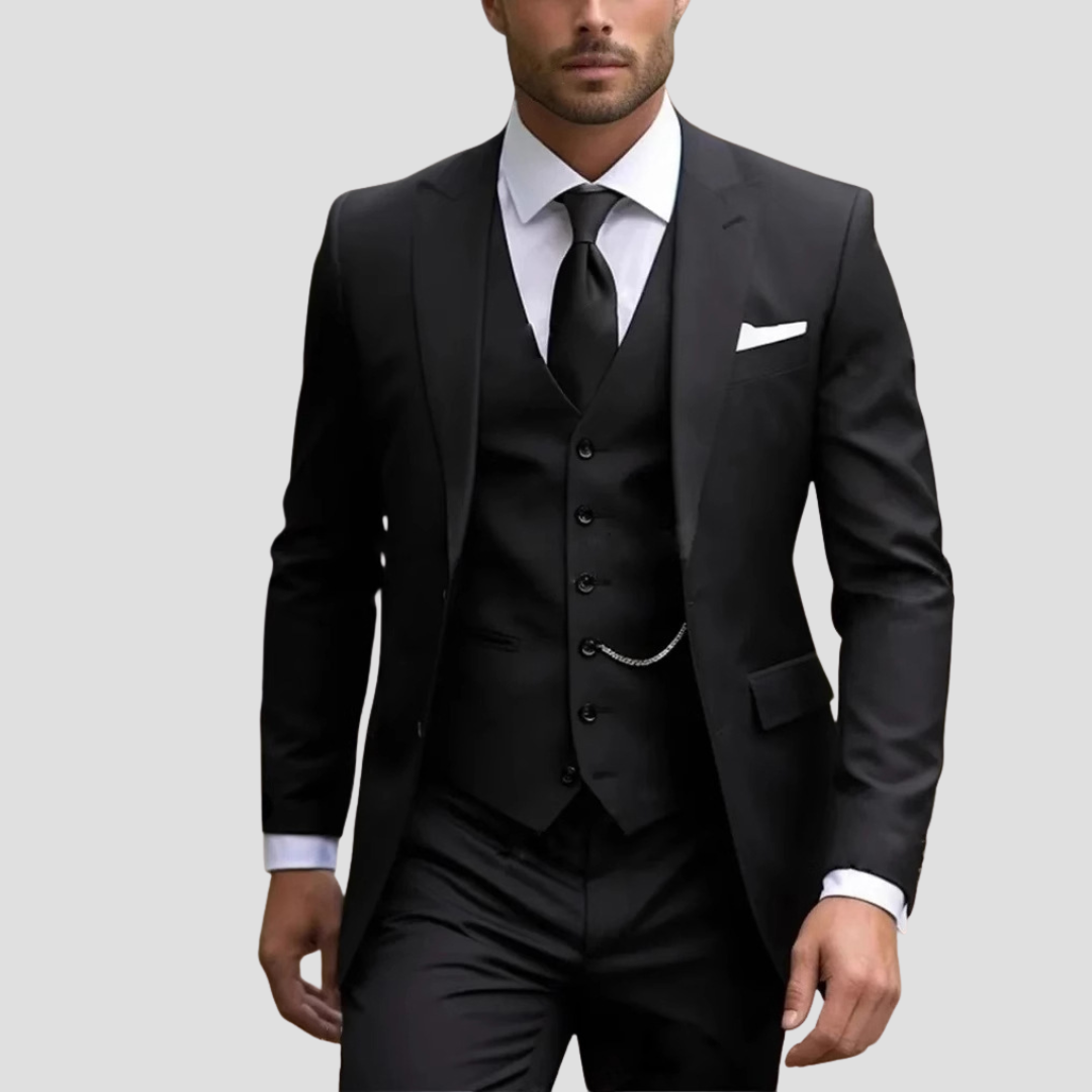 Men's slim fit wedding three-piece suit set