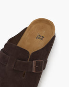 Men's slip-on clogs with low block heel