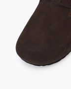 Men's slip-on clogs with low block heel