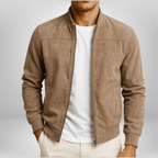 Men's stand collar zip-front weekend bomber jacket