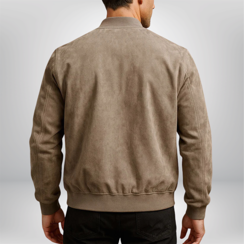 Men's stand collar zip-front weekend bomber jacket