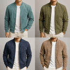 Men's stand collar zip-front weekend bomber jacket