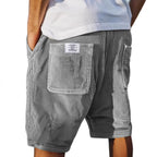 Men's straight leg drawstring summer shorts