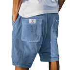 Men's straight leg drawstring summer shorts