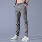 Men's straight leg drawstring summer trousers
