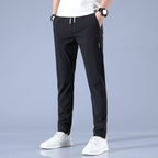 Men's straight leg drawstring summer trousers