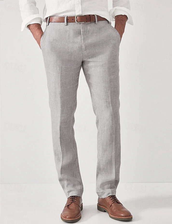 Men's straight leg summer resort trousers