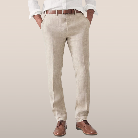 Men's straight leg summer resort trousers