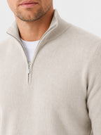 Men's zip-front long sleeve autumn sweater