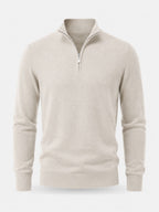 Men's zip-front long sleeve autumn sweater