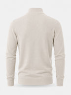 Men's zip-front long sleeve autumn sweater