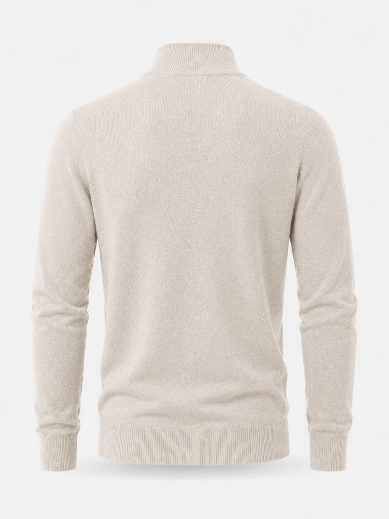 Men's zip-front long sleeve autumn sweater