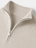 Men's zip-front long sleeve autumn sweater