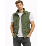 Men's zip-front stand-collar outdoor gilet