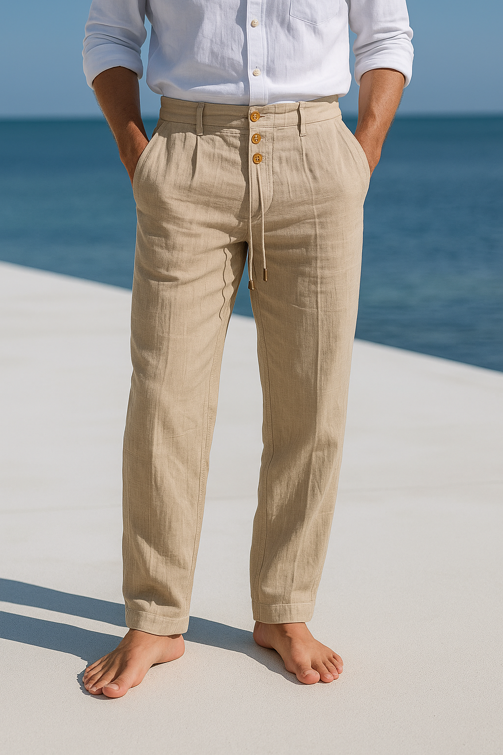 Men's Wide Leg Trousers | Summer Casual-1