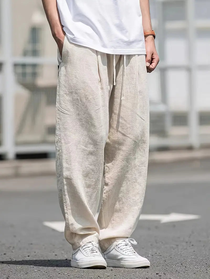 Men's Wide Leg Pants | Casual Baggy-1