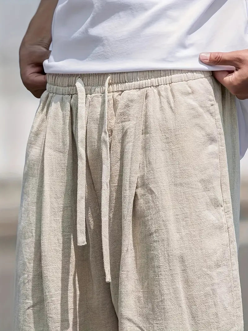 Men's Wide Leg Pants | Casual Baggy-4
