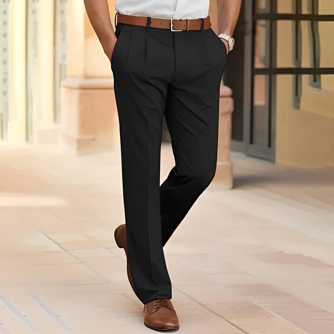 Men's Wide Leg Trousers | Formal Casual Pants-3