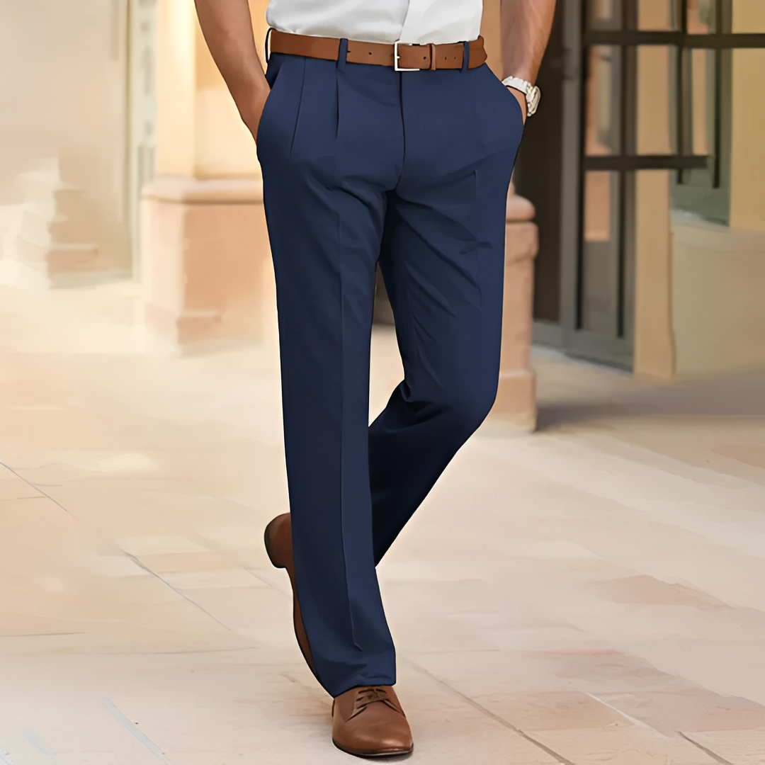 Men's Wide Leg Trousers | Formal Casual Pants-2