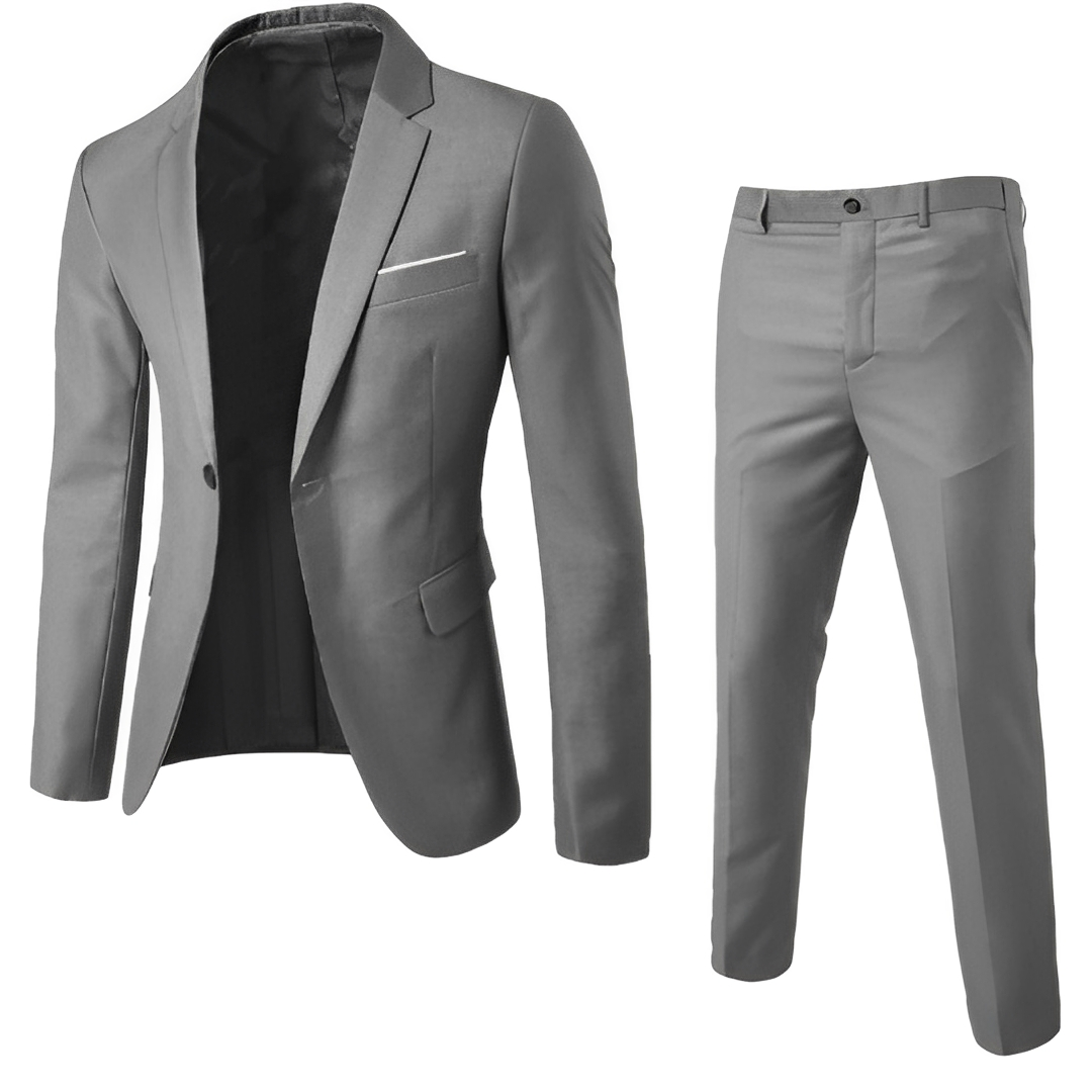 Men's Suit Set | Blazer Wide Leg Pants Formal-7