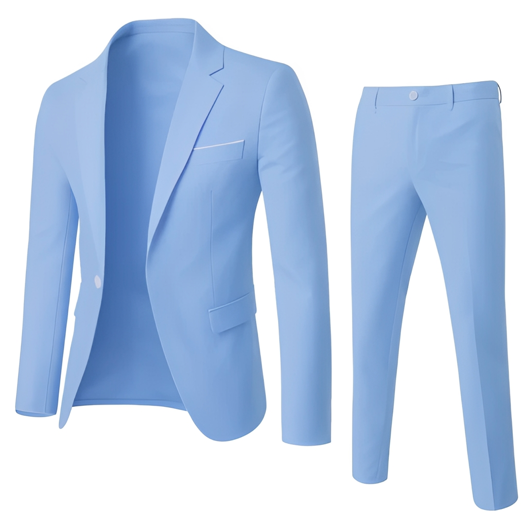 Men's Suit Set | Blazer Wide Leg Pants Formal-6