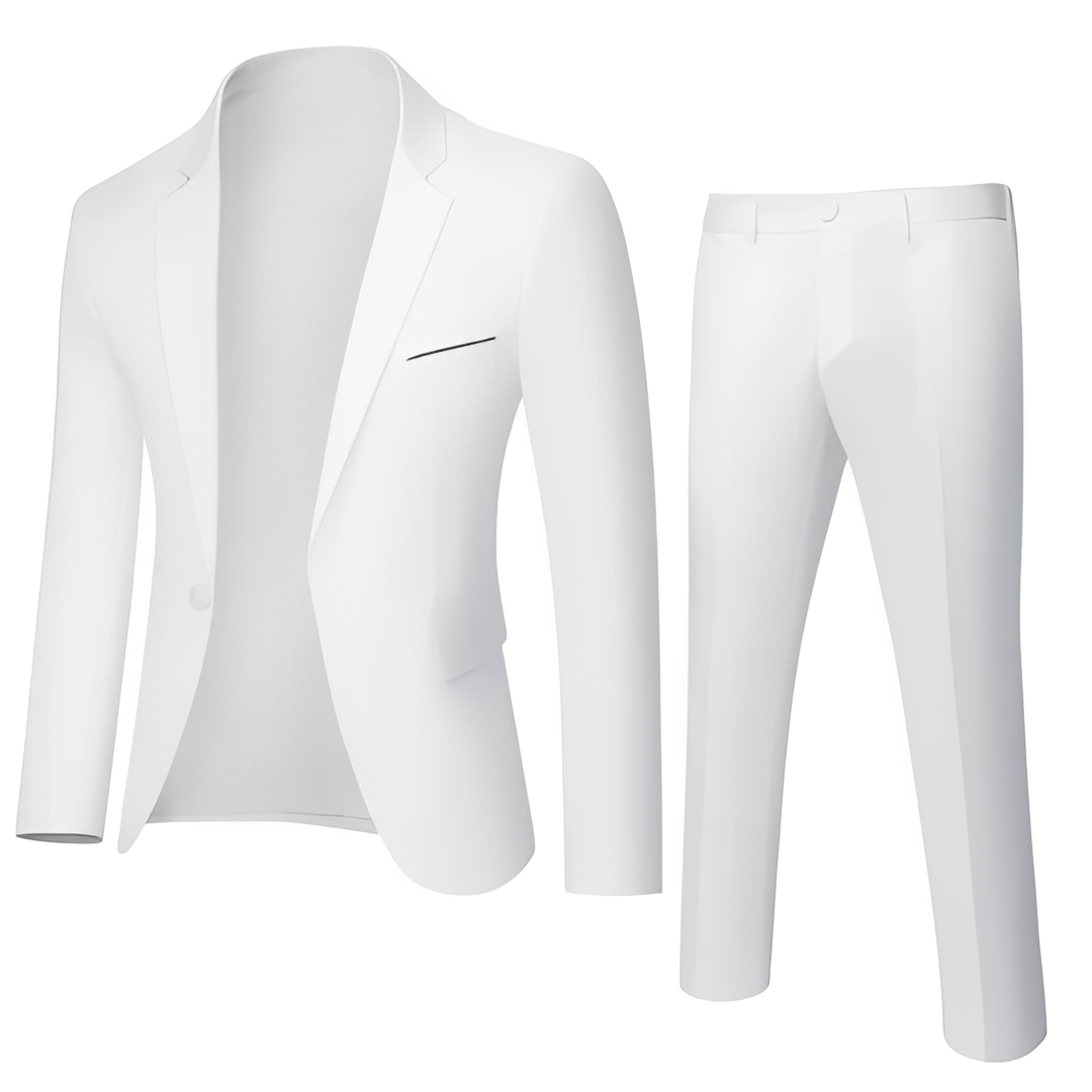 Men's Suit Set | Blazer Wide Leg Pants Formal-5