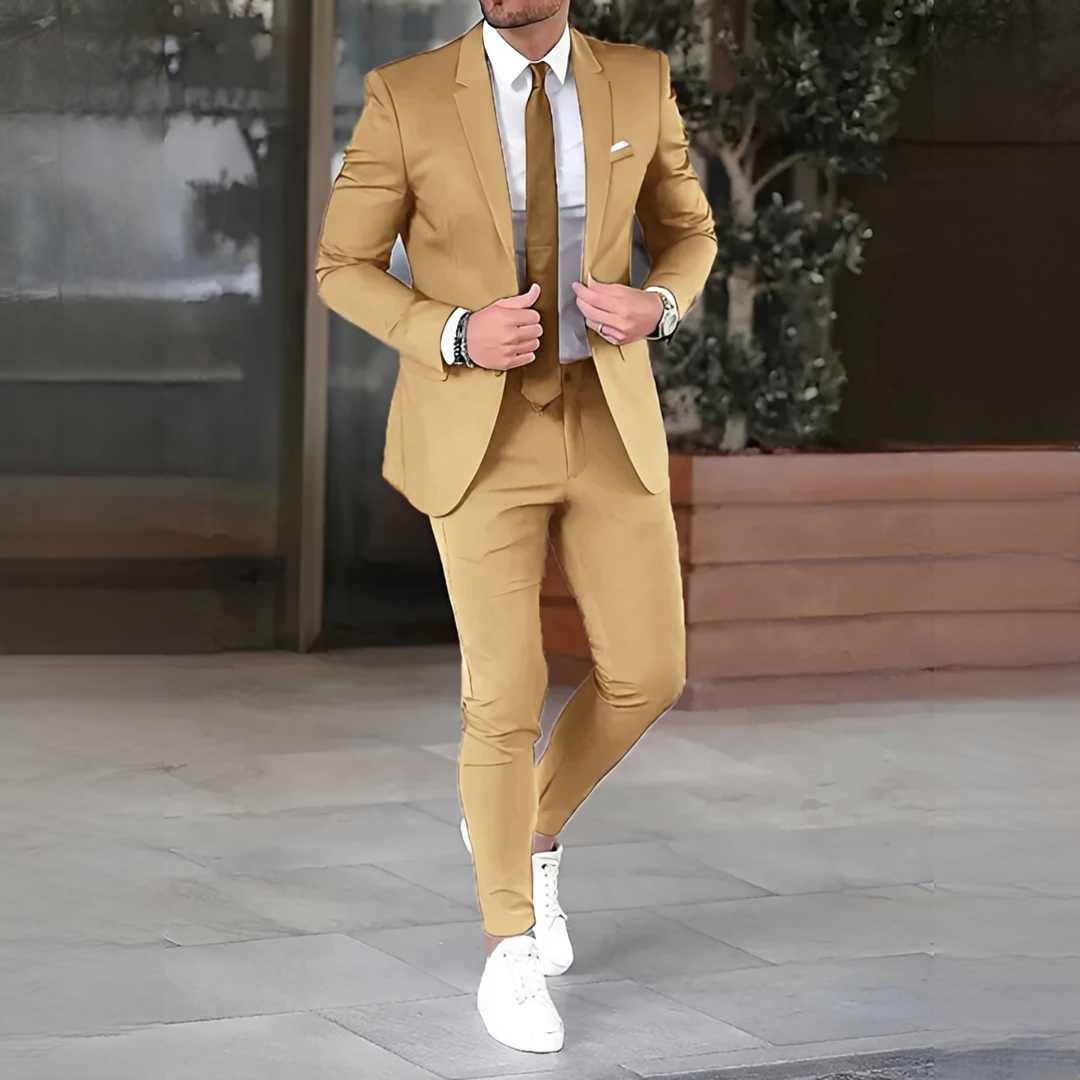 Men's Suit Set | Blazer Wide Leg Pants Formal-1