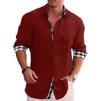 Men's Casual Shirt | Checkered Cuff-7