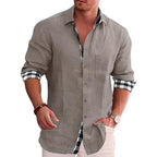 Men's Casual Shirt | Checkered Cuff-3