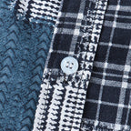 Men's Patchwork Short Sleeve Shirt | Casual Retro-7