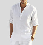 Men's Casual Shirt | Summer V-Neck-7