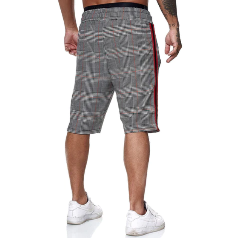Men's Casual Shorts | Striped Wide Leg-4