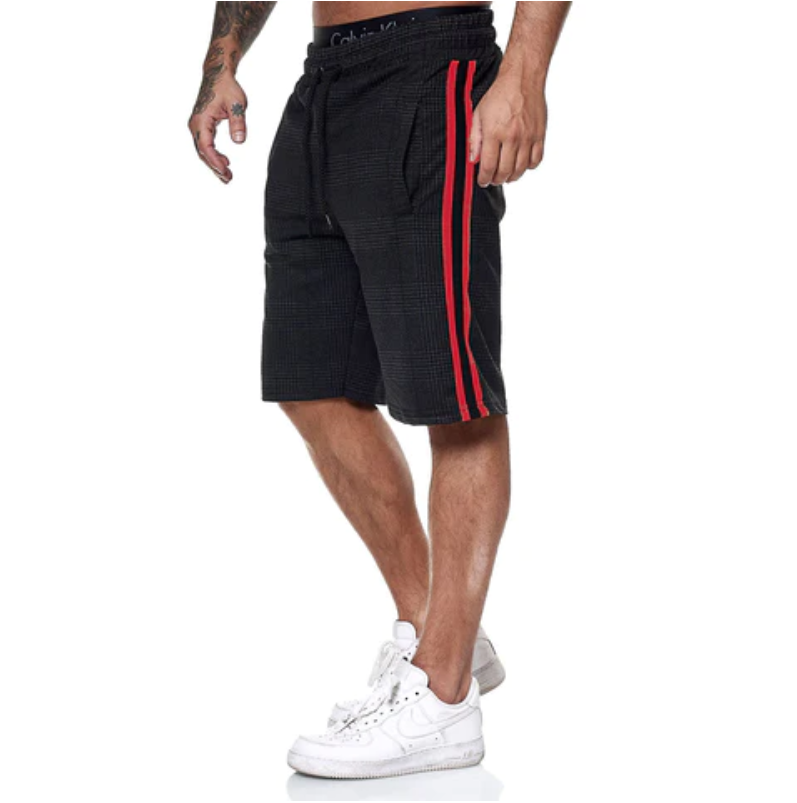 Men's Casual Shorts | Striped Wide Leg-3