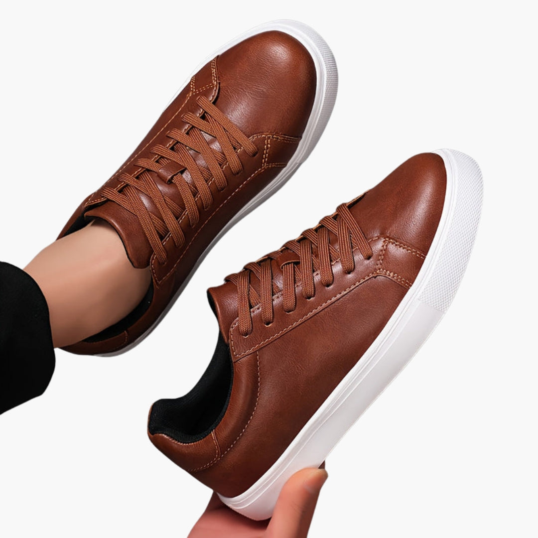 Men's Brown Lace-Up Sneakers | White Sole, Brown / 7 Men's Brown Lace-Up Sneakers | White Sole, Brown / 7