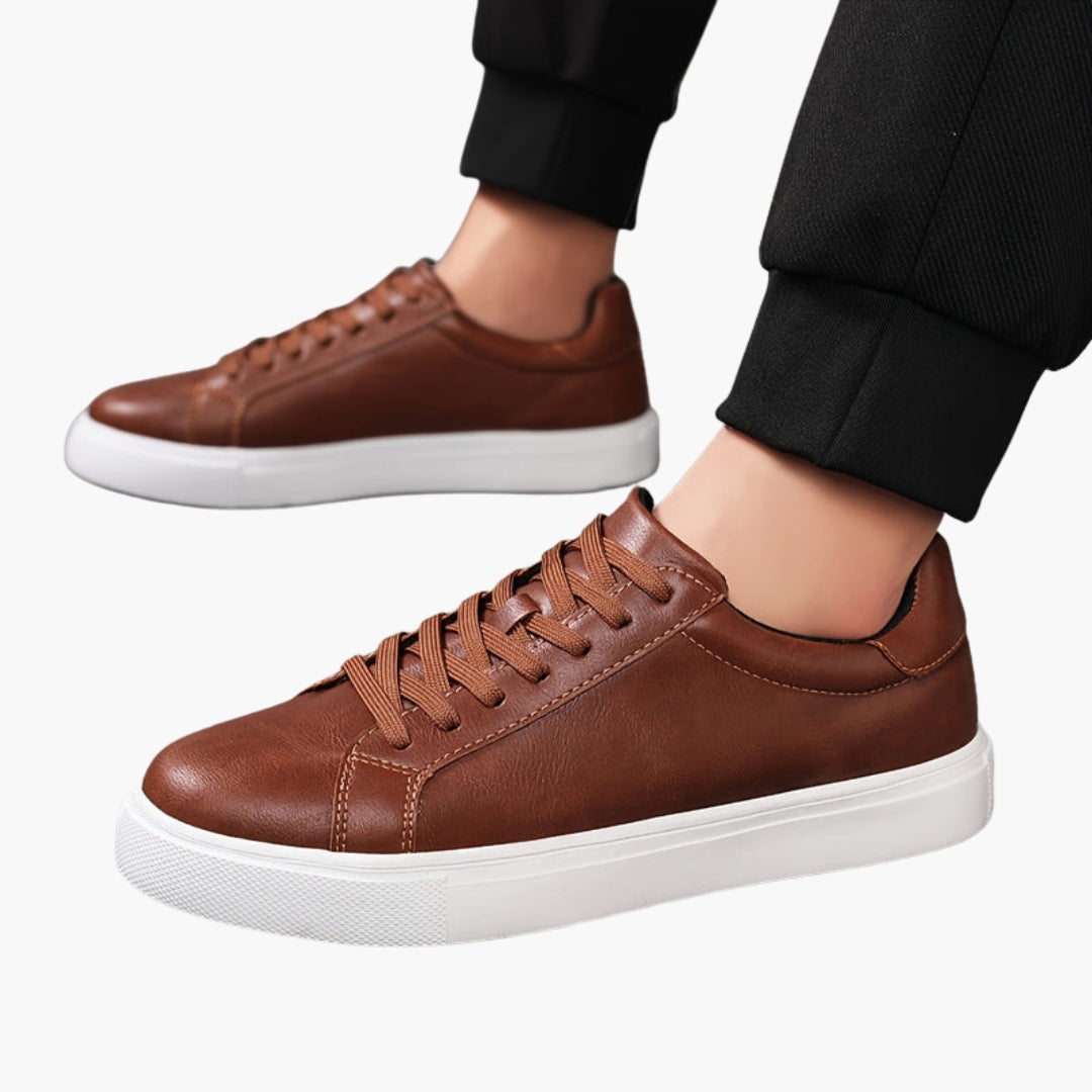 Men's Brown Lace-Up Sneakers | White Sole, Brown / 7 Men's Brown Lace-Up Sneakers | White Sole, Brown / 7