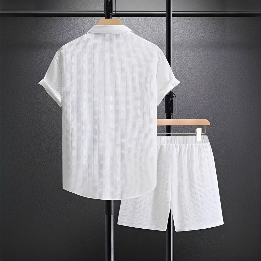 Men's Summer Casual Shirt Shorts Set | Two-Piece-2