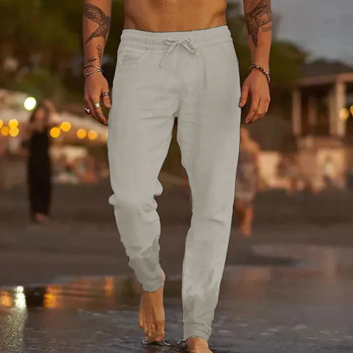 Men's Wide Leg Pants | Casual Summer-3