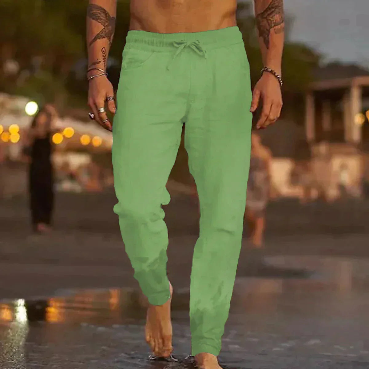 Men's Wide Leg Pants | Casual Summer-9