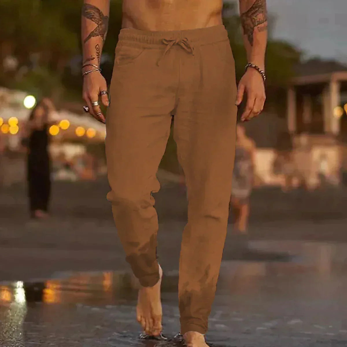 Men's Wide Leg Pants | Casual Summer-7