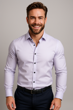 Men's fitted long sleeve workwear shirt