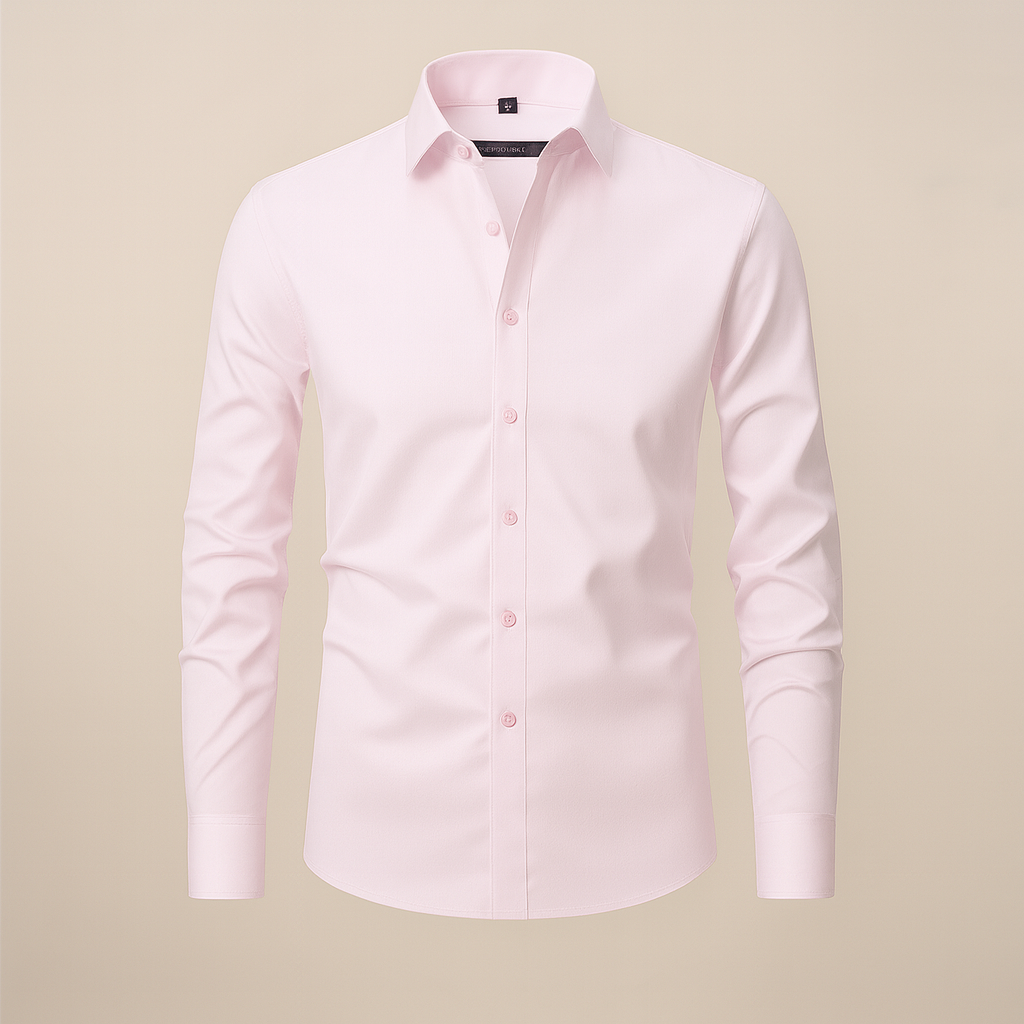 Men's fitted long sleeve workwear shirt