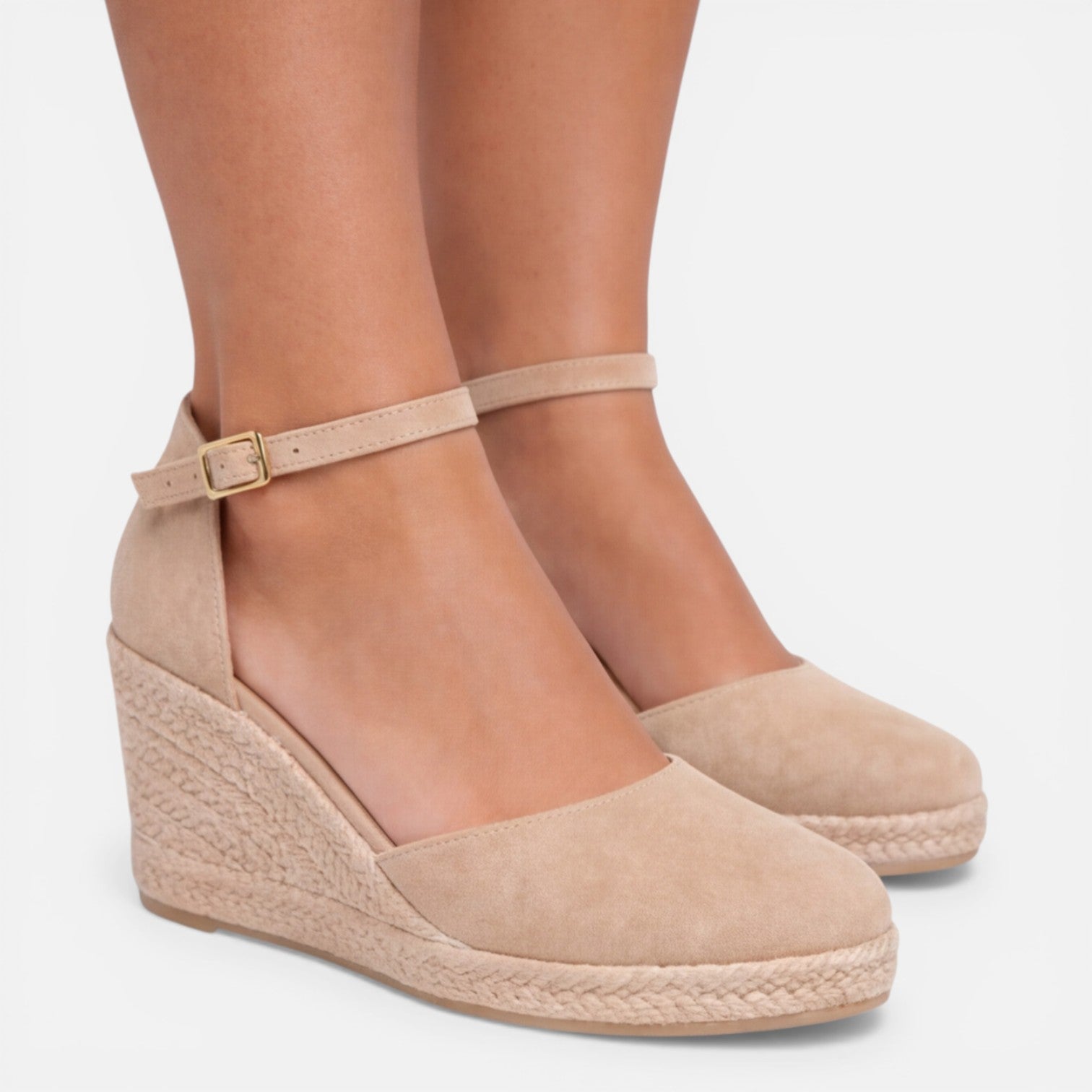 Women's closed toe ankle strap wedge sandals