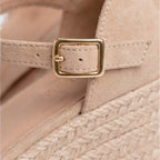 Women's closed toe ankle strap wedge sandals