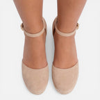 Women's closed toe ankle strap wedge sandals