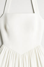 Women's halter neck midi A-line cocktail dress